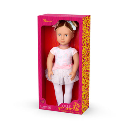 18-inch Ballerina Doll in Rainbow-Print Ballet Outfit