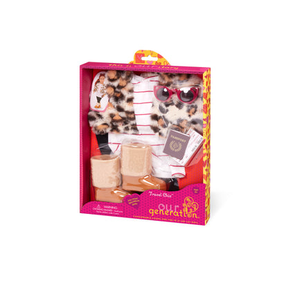 Leopard-Print Jacket Outfit for 18-inch Dolls