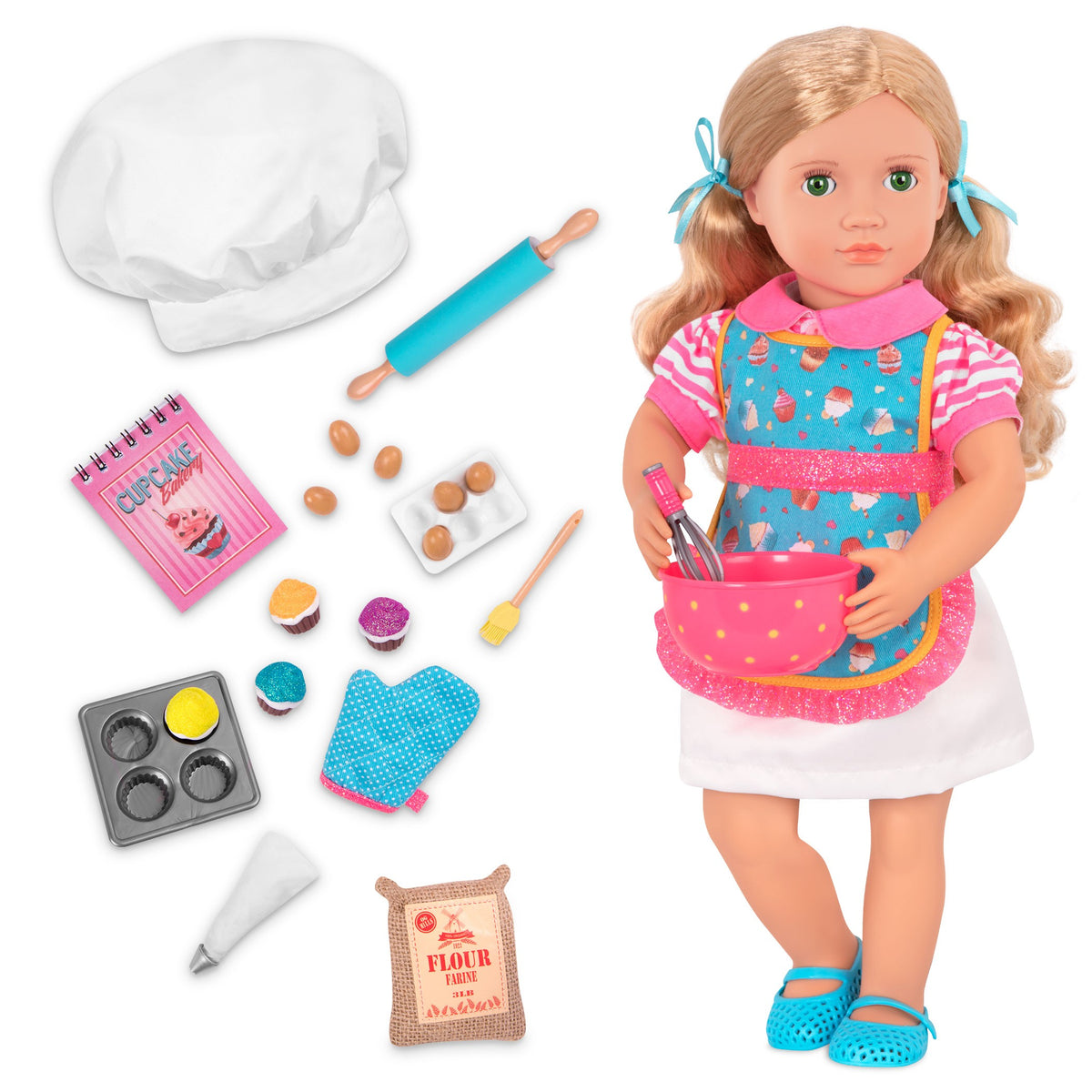 OG DELUXE DOLL W/ BOOK JENNY 18INCH BLONDE
