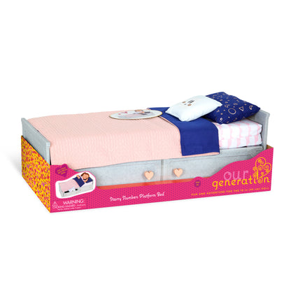 Platform Bed for 18-inch Dolls