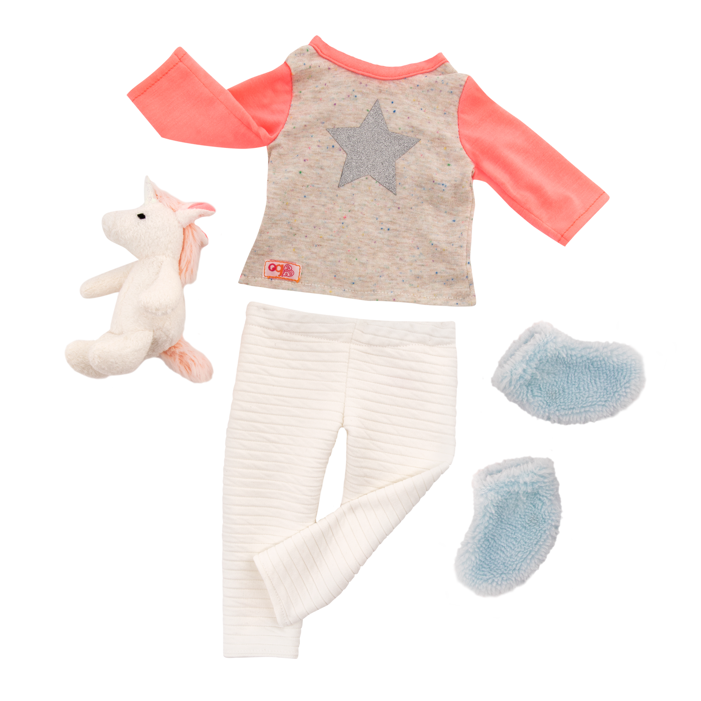 Pajama Outfit & Unicorn Plush for 18-inch Dolls