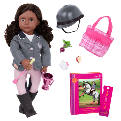 OG DELUXE DOLL W/ BOOK RASHIDA 18INCH BLK HAIR