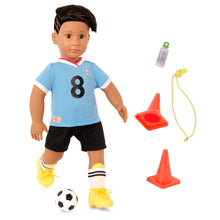 Posable 18" Boy Doll in Soccer Uniform