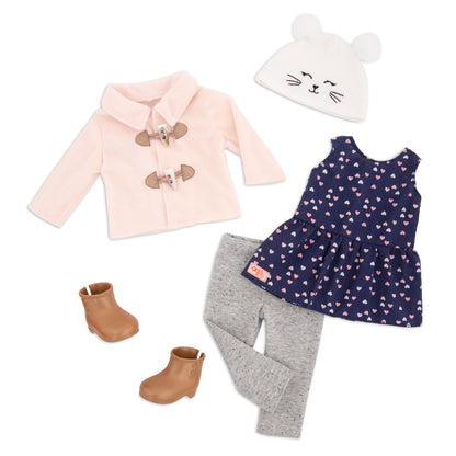 Duffle Coat Fashion Outfit for 18-inch Dolls