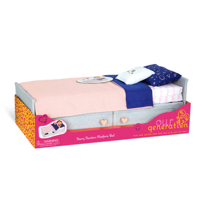 Platform Bed for 18-inch Dolls