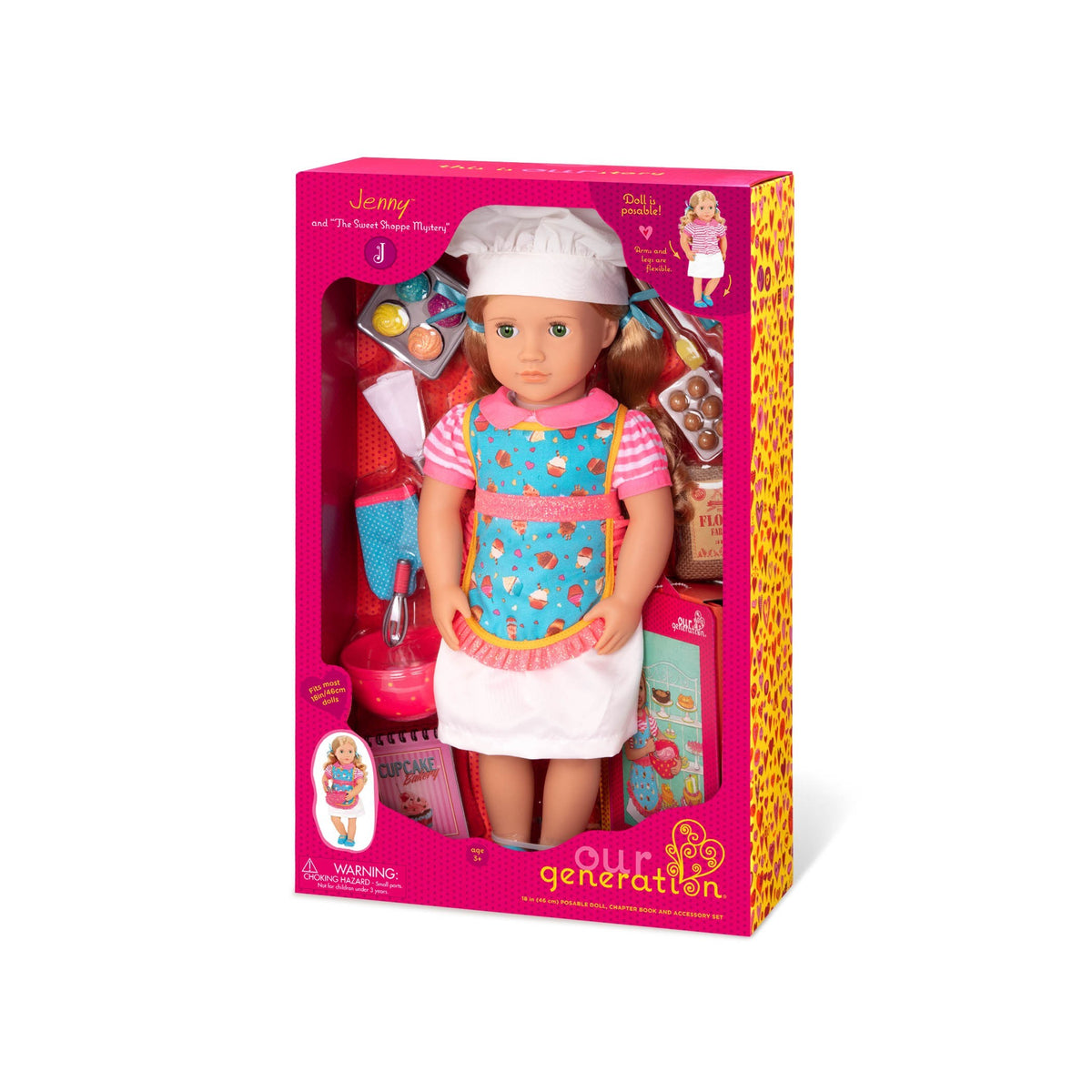OG DELUXE DOLL W/ BOOK JENNY 18INCH BLONDE